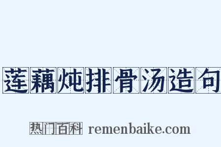莲藕炖排骨汤造句是什么意思的图片